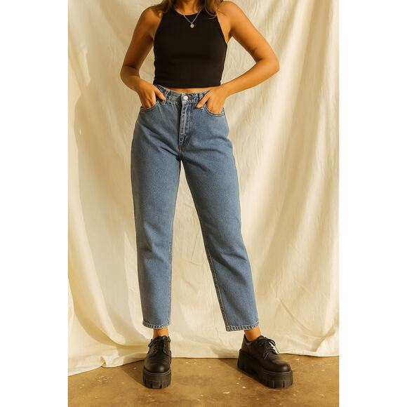 Vintage Levis 550 Tapered Relaxed Jeans Womens 12S 28x28 High Waist 90s Mom Y2K - Picture 1 of 14